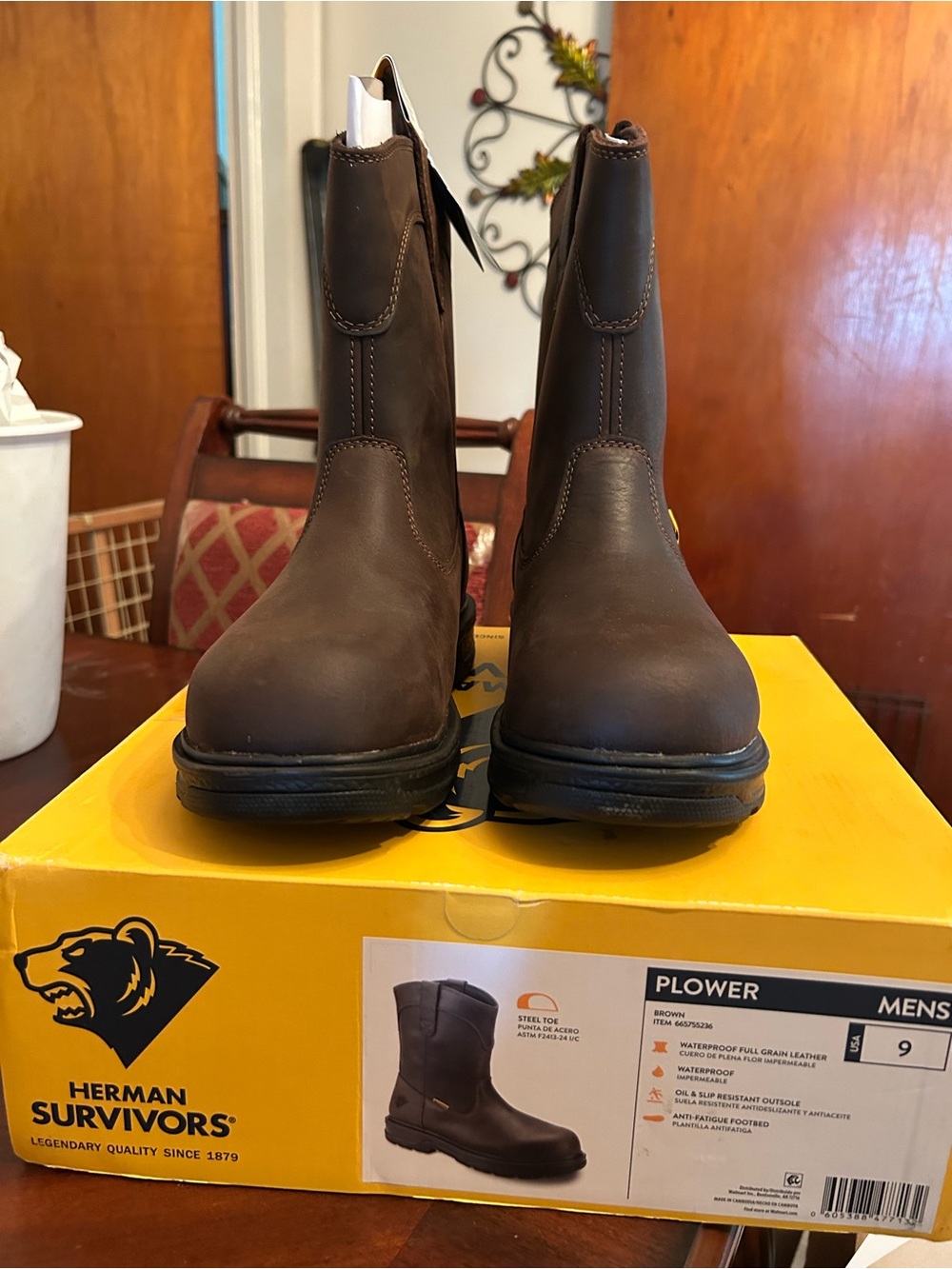 Men's Herman Survivors Brown Work Boots - Plower